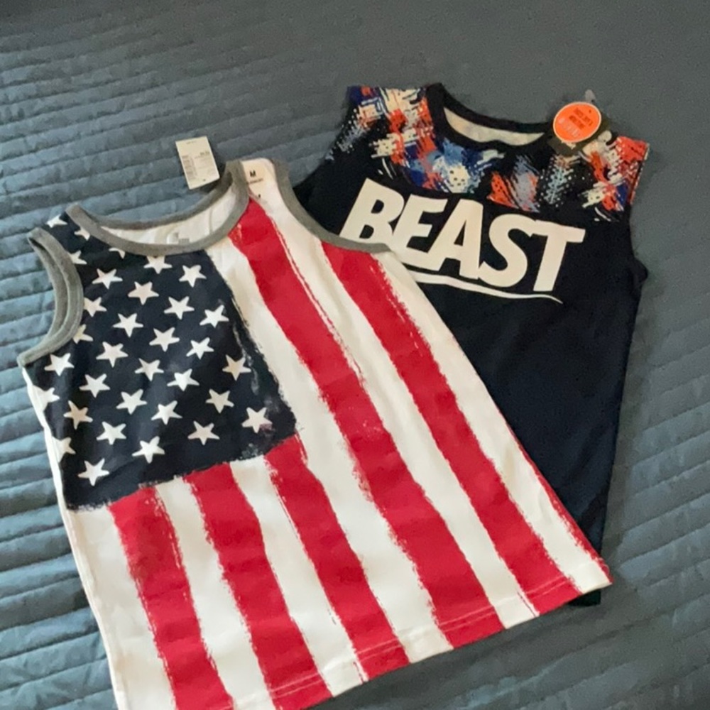 BRAND NEW - never worn: 2 boys tank tops from the Childrens Place.
